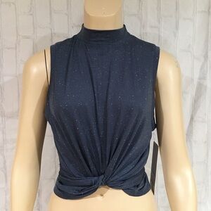NWT Lululemon Women’s 8 Blue Time to Restore Mock Neck Tank